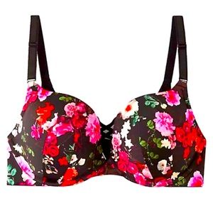 Torrid Bra! Push-Up Plunge! Floral! Sizes 46B, 42D, NWT!